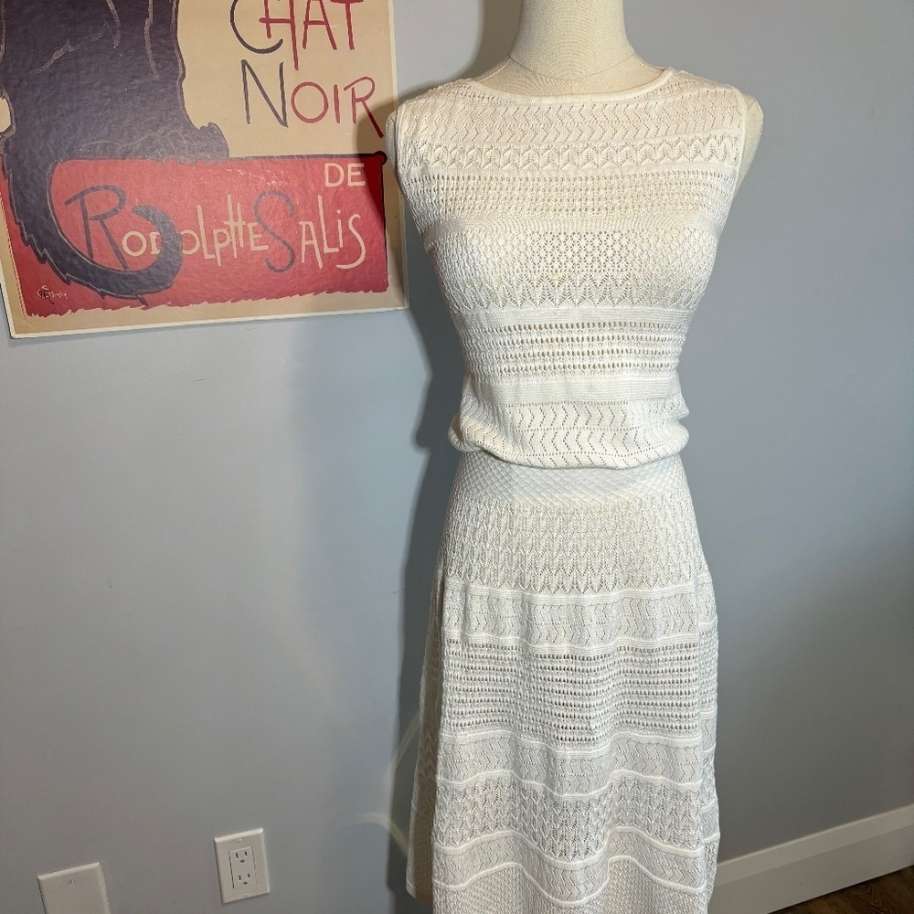 Ralph Lauren White Midi Crochet Dress